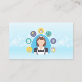 クリーニングスプレー | ハウスクリーナーロゴ 名刺 (裏面)