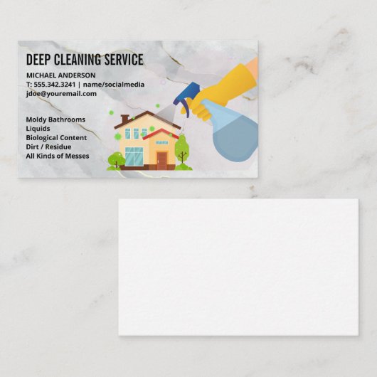 クリーニングスプレー | メイドクリーナー 名刺 (正面/裏面)