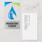 クリーニングスプレー | Water Dropロゴ 名刺 (正面/裏面)