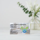 クリーニングツールのサービスロゴ | ハウスリビングルーム 名刺 (スタンド正面)