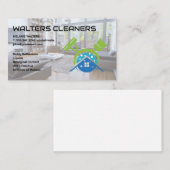 クリーニングツールのサービスロゴ | ハウスリビングルーム 名刺 (正面/裏面)