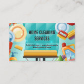 クリーニングツールの背景 | 家政婦 名刺 (正面)