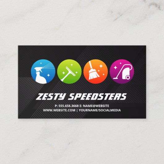 クリーニングツールアイコン | ホームサービス 名刺 (正面)