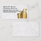 クリーニングハウスツール |ゴールデン |大理石テクスチャ 名刺 (正面/裏面)