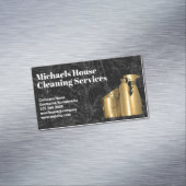 クリーニングハウスツール |ゴールデン |黒い大理石 マグネット名刺 (インサイチュ)