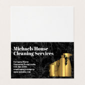 クリーニングハウスツール |ゴールデン |黒い大理石 名刺 (外部フラット)