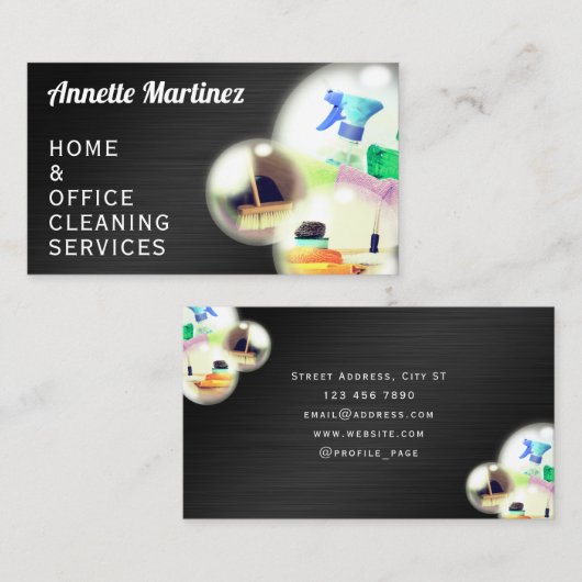 クリーニングバブルプロフェッショナル名刺 名刺 (正面/裏面)