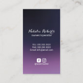 クリーニングパープル&バラ金ゴールドフローラスプレーボトル 名刺 (裏面)