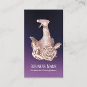 クリーニングパープル&バラ金ゴールドフローラスプレーボトル 名刺 (正面)