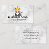 クリーニングメイドクラシックスタイル | 大理石 名刺 (正面/裏面)