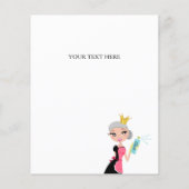 クリーニングメイドサービスグレーキャラクタークラウンフライ チラシ (裏面)