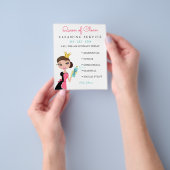 クリーニングメイドサービスブルネットキャラクタークラウン チラシ (手)