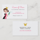 クリーニングメイドサービスブルネットキャラクタークラウン 名刺 (正面/裏面)