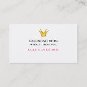 クリーニングメイドサービスブロンドキャラクタークラウン 名刺 (裏面)