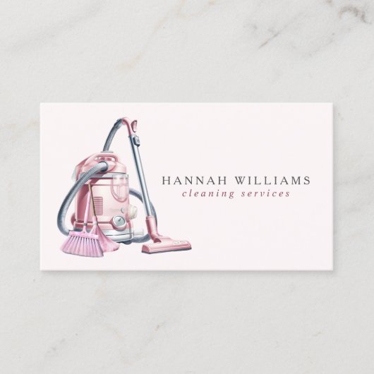 クリーニングモダンサービスロゴ 名刺 (正面)