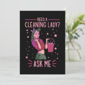 クリーニングレディハウスキーパーハウスキーピングクリーナーグラ サンキューカード (スタンド正面)