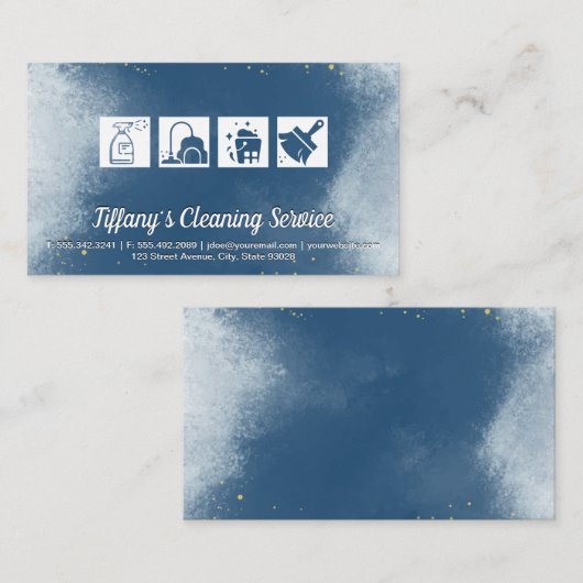 クリーニングロゴ 名刺 (正面/裏面)