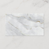 クリーニングロゴ |白い金ゴールド大理石 名刺 (裏面)