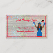 クリーニング付きクリーニングサービス,レディービジネスカード 名刺 (正面)