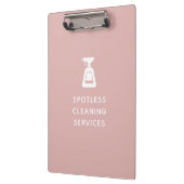 クリーニング会社スプレーボトルほこりっぽいピンク クリップボード (左)