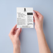 クリーニング会社ロゴを追加ブラック文字 チラシ (手)