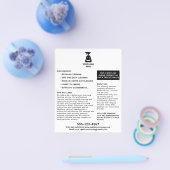 クリーニング会社ロゴを追加ブラック文字 チラシ (シングル)