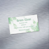 クリーニング会社，グリーン，エコフレンドリー,自然部 マグネット名刺 (インサイチュ)