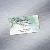 クリーニング会社、グリーン、エコフレンドリー、自然 マグネット名刺 (インサイチュ)