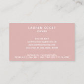 クリーニング会社QRコードスプレーボトルほこりっぽいピンク 名刺 (裏面)