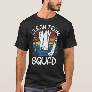 クリーニング制服クリーンチームスクワッドハウスキーパー Tシャツ