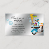 クリーニング名刺スクーターガールシルバー 名刺 (裏面)