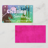 クリーニング女性スパークルの名刺 名刺 (正面/裏面)