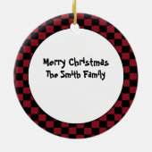 クリーニング女性ホリデーサンキューギフト セラミックオーナメント (裏面)