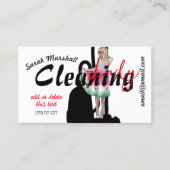 クリーニング女性名刺 名刺 (正面)