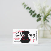 クリーニング女性名刺 名刺 (スタンド正面)