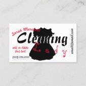クリーニング女性名刺 名刺 (正面)