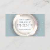 クリーニング専門家サービスグリッターサークルのライトブルー 名刺 (裏面)