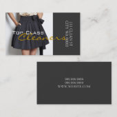 クリーニング屋のドライクリーニング改ざん仕立て 名刺 (正面/裏面)