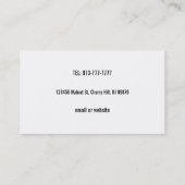 クリーニング屋の名刺 名刺 (裏面)