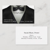 クリーニング屋の洗濯サービスタキシード 名刺 (正面/裏面)