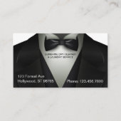 クリーニング屋の洗濯サービスタキシード 名刺 (正面)