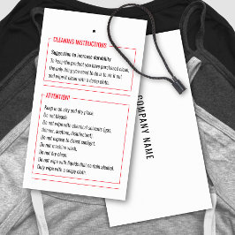 クリーニング指示気に製品つるラベルカード
