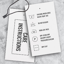 クリーニング指示気に製品つるラベルカード