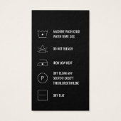 クリーニング指示気に製品つるラベルカード (裏面)