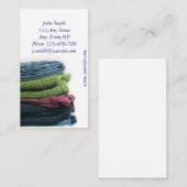 クリーニング業カードテンプレート 名刺 (正面/裏面)