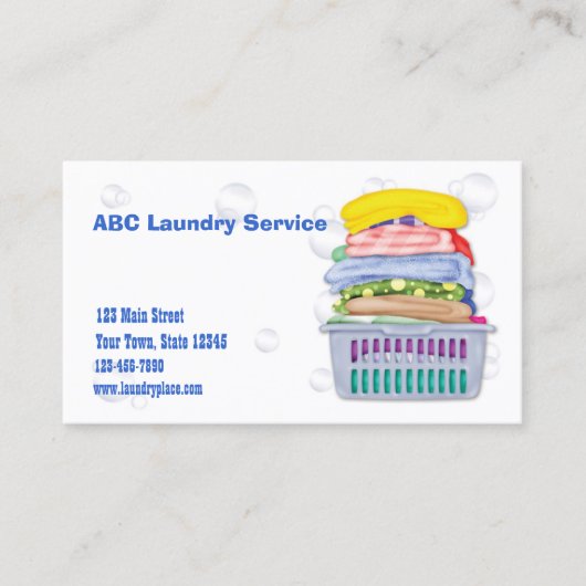 クリーニング業カード 名刺 (正面)