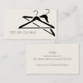 クリーニング業者のドライクリーニング名刺テンプレート 名刺 (正面/裏面)