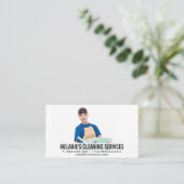 クリーニング用メイド | 家の保業務 名刺 (スタンド正面)