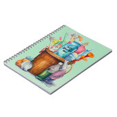 クリーニング用品のバケット ノートブック (左側)