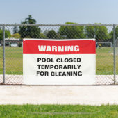 クリーニング通知バナー用プールが閉じている 横断幕 (インサイチュ)